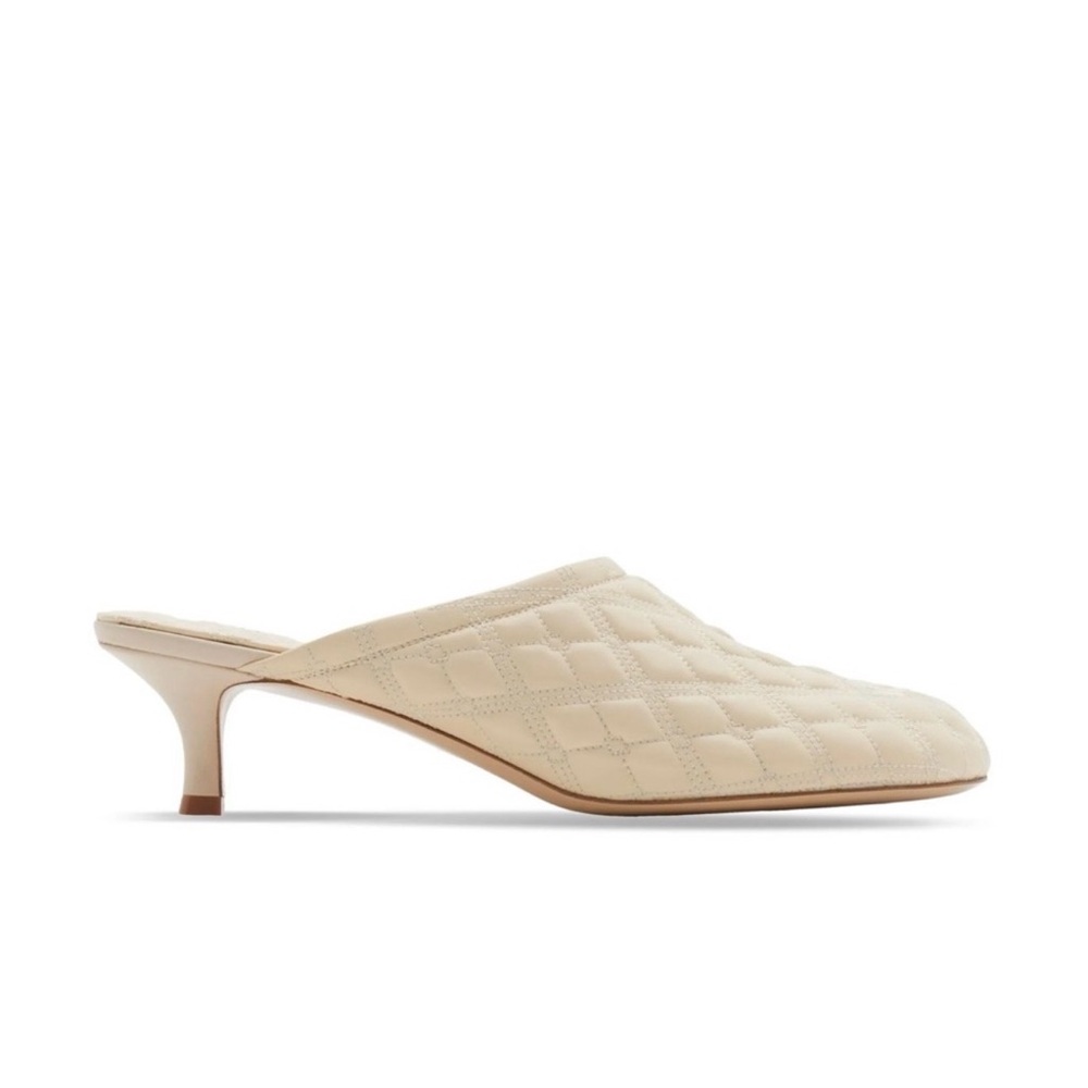 Burberry Embroidered Quilted Slip-On Mules